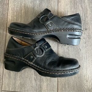 Cabelas Sandhills Collection Womens Clogs, Leather Brown Wedge Size 6M